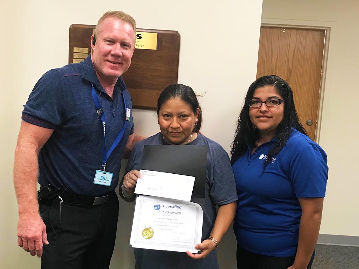 Diversified Team Member Vanessa Flores Receives Bravo Award