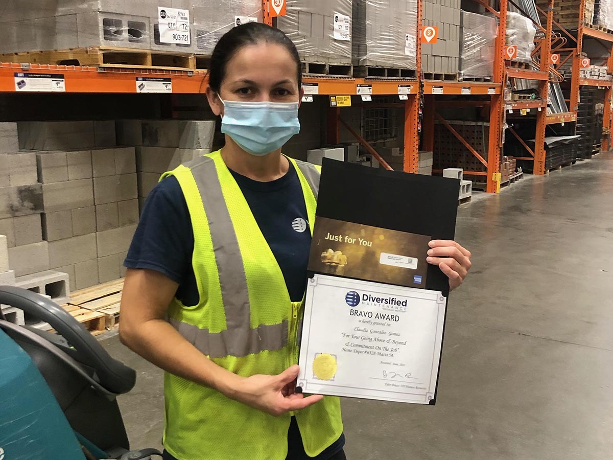 Claudia Gonzalez Earns Bravo Award at Home Depot